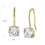 Oorhangers zirkonia franse haak 14k geelgoud