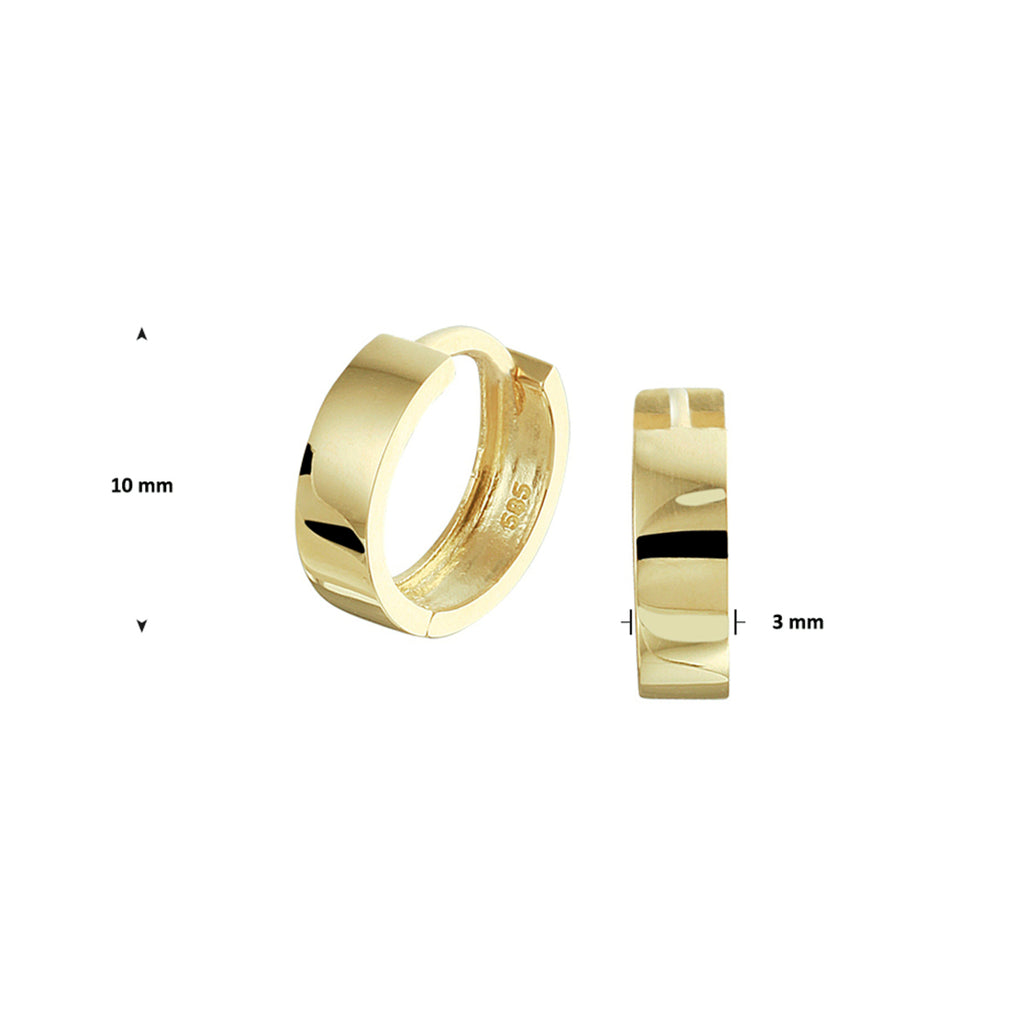 Oorringen met scharnier 14k geelgoud