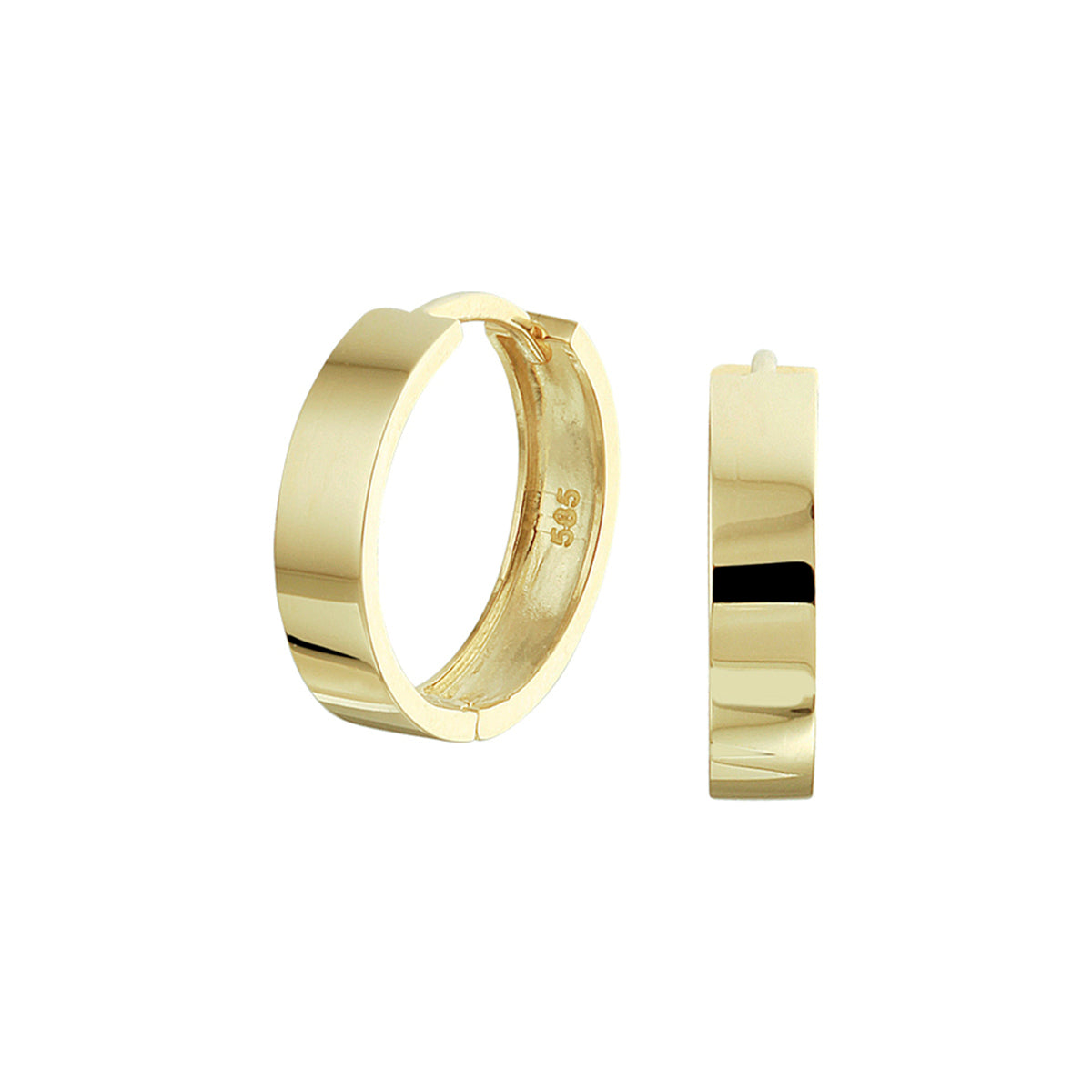 Oorringen met scharnier 14k geelgoud