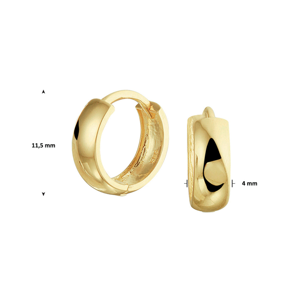 Klapoorringen 14k geelgoud