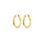 Oorringen gedraaide buis 14k geelgoud