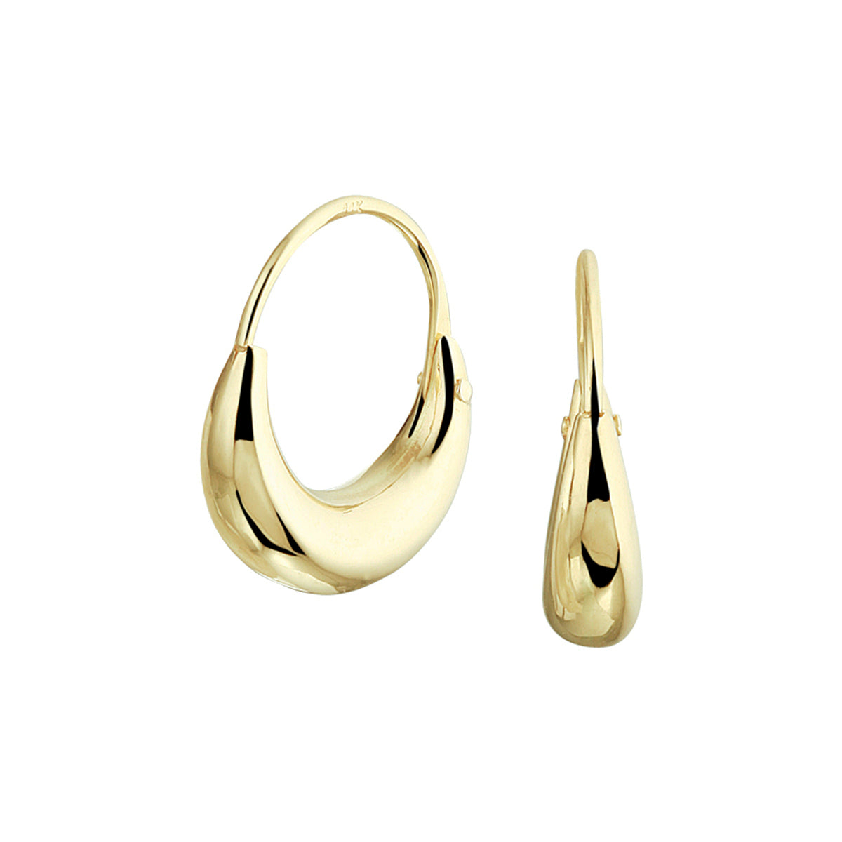 Oorringen 14k geelgoud