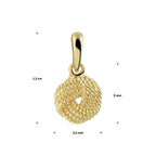 Hanger knoop 14k geelgoud