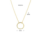 Collier rondje 40 - 42 - 44 cm 14k geelgoud