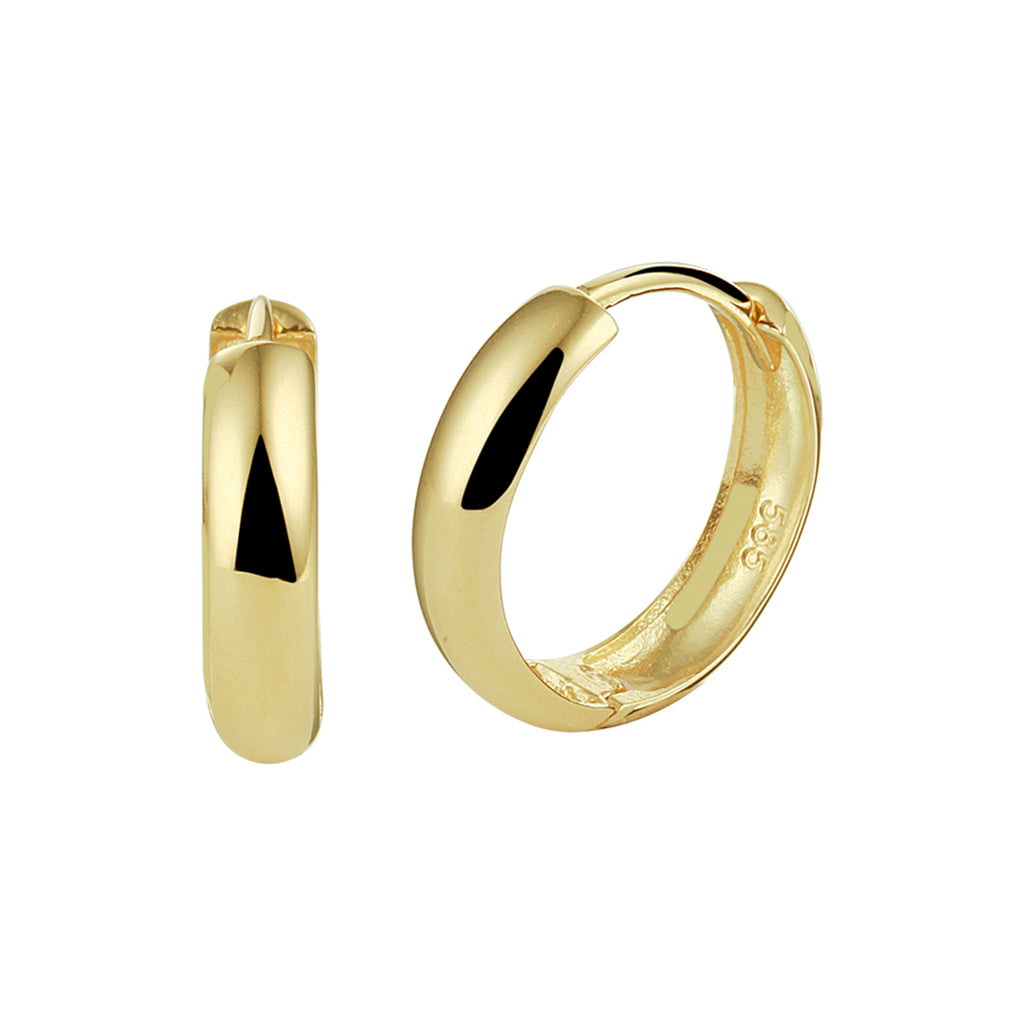 Klapoorringen 14k geelgoud