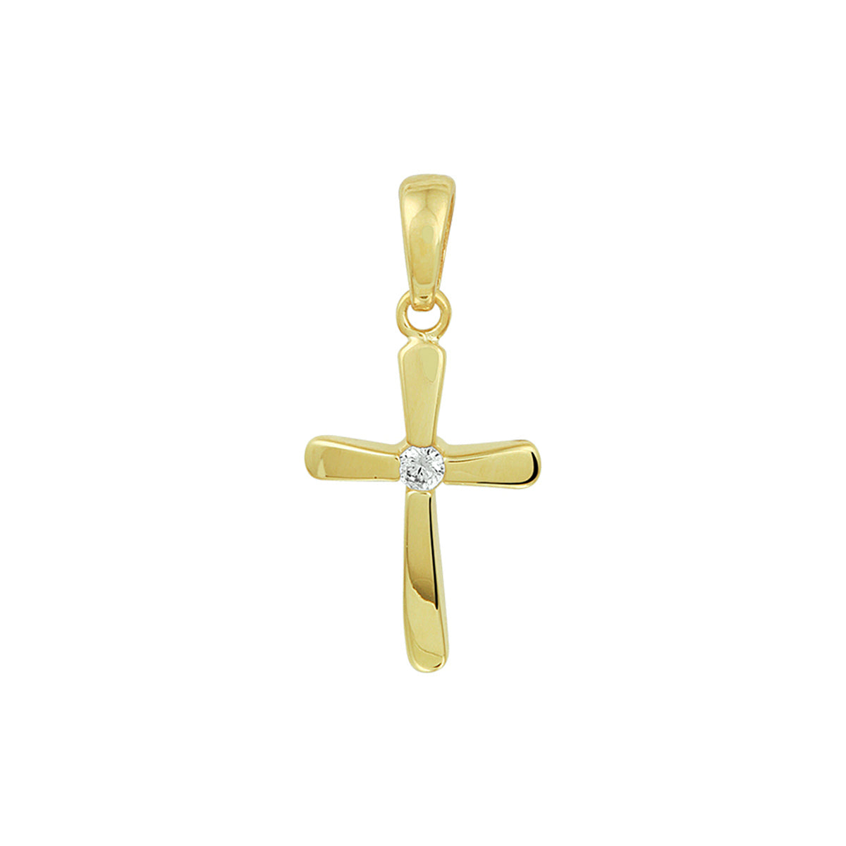 Hanger kruis 14k geelgoud