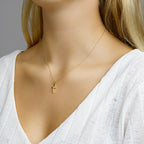 Hanger kruis 14k geelgoud