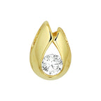 Hanger zirkonia 14k geelgoud