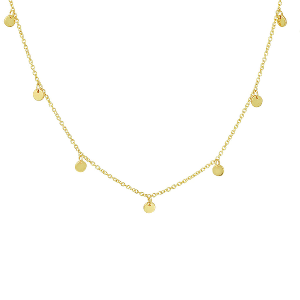 Collier rondjes 41 - 43 - 45 cm 14k geelgoud