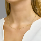 Collier rondjes 41 - 43 - 45 cm 14k geelgoud