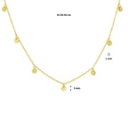 Collier rondjes 41 - 43 - 45 cm 14k geelgoud