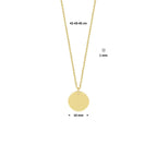 Graveercollier rondje 41 - 43 - 45 cm 14k geelgoud