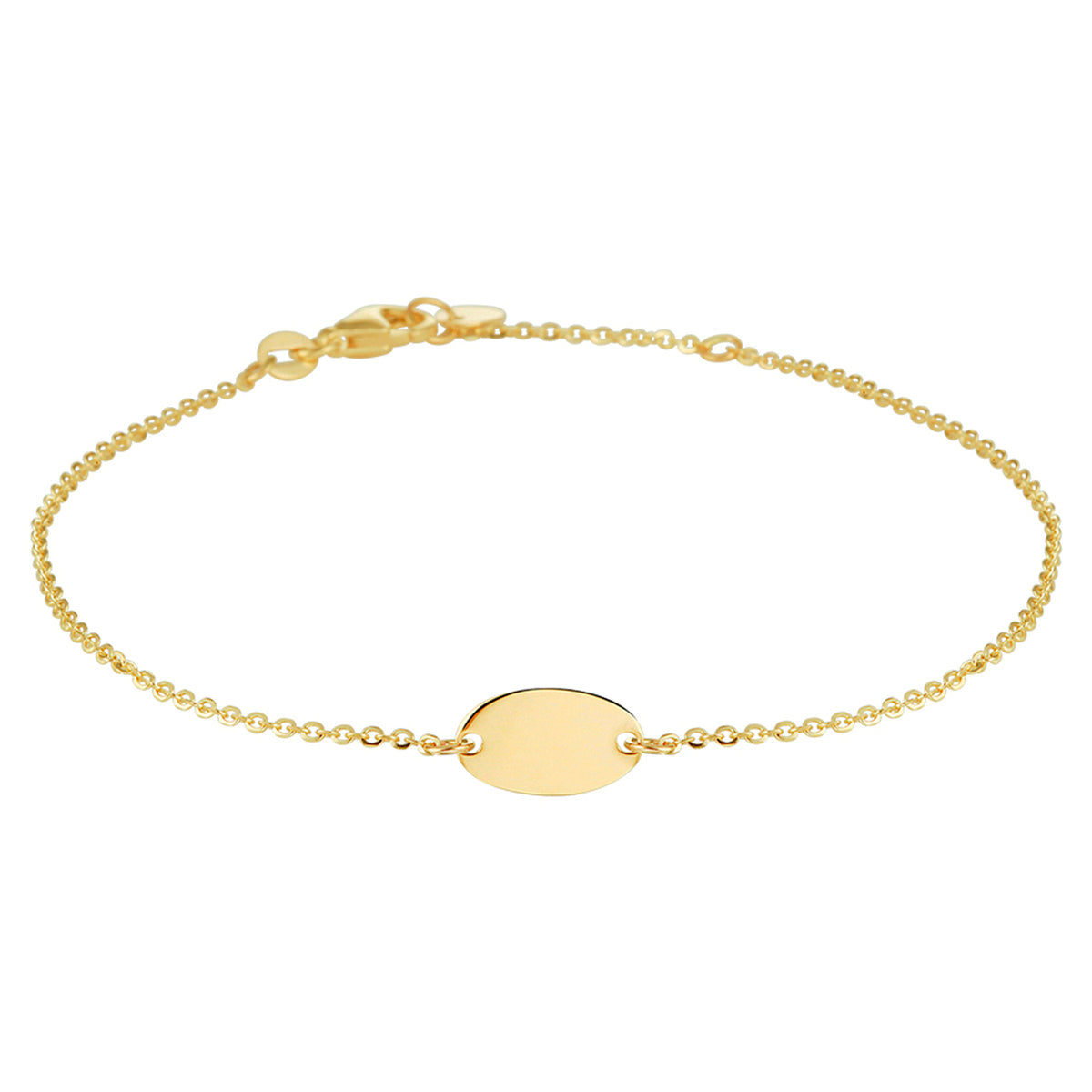 Armband ovaal  17 - 19 cm 14k geelgoud