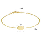 Armband ovaal  17 - 19 cm 14k geelgoud