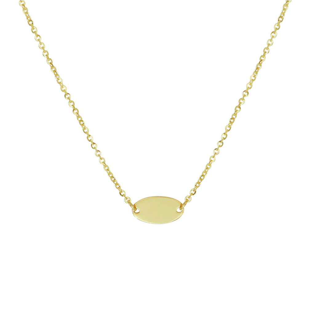 Graveercollier ovaal 41 - 43 - 45 cm 14k geelgoud