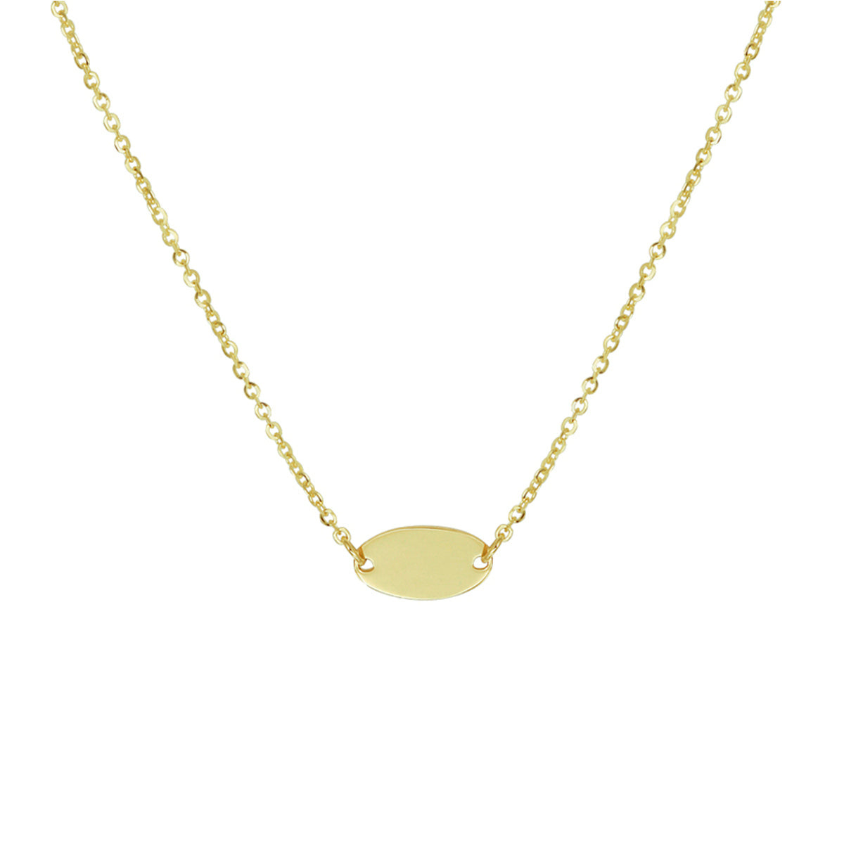 Graveercollier ovaal 41 - 43 - 45 cm 14k geelgoud