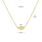 Graveercollier ovaal 41 - 43 - 45 cm 14k geelgoud
