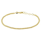 Armband bolletjes gediamanteerd 2,0 mm 17 + 2 cm 14k geelgoud