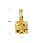 Hanger citrien 14k geelgoud