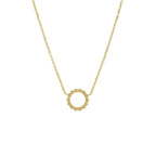 Collier bolletjes 42 - 44 cm 14k geelgoud