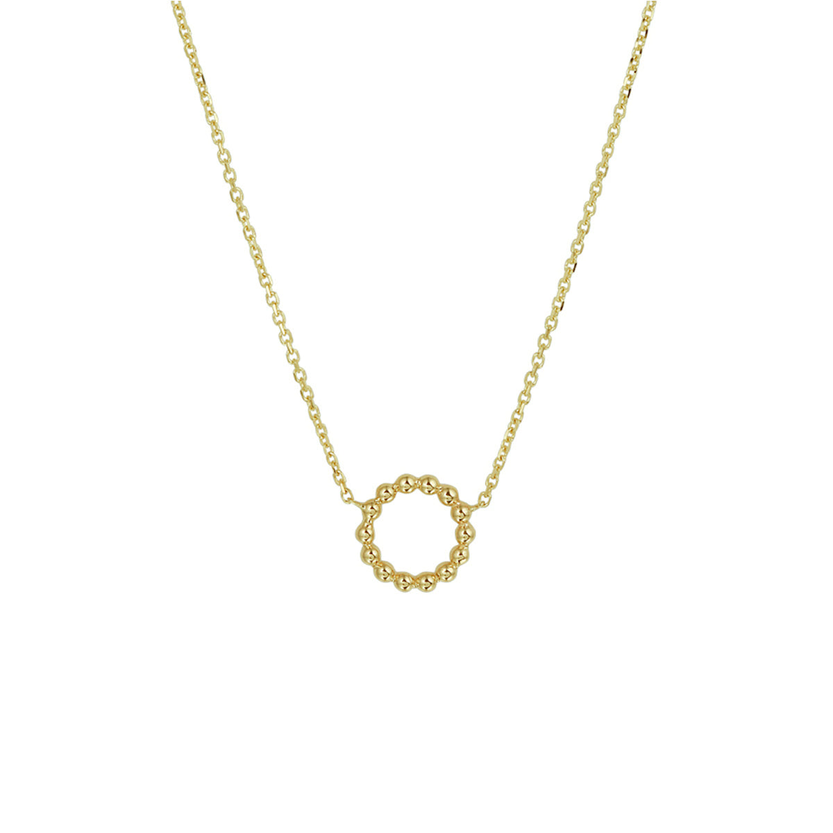 Collier bolletjes 42 - 44 cm 14k geelgoud