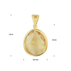 Hanger citrien 14k geelgoud