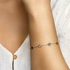 Armband topaas 16 - 19 cm 14k geelgoud