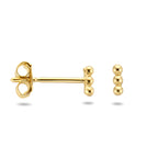 Oorknoppen bolletjes 14k geelgoud