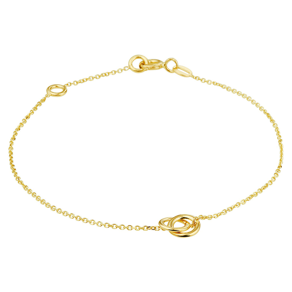 Armband rondjes 0,9 mm 16 - 18 cm 14k geelgoud