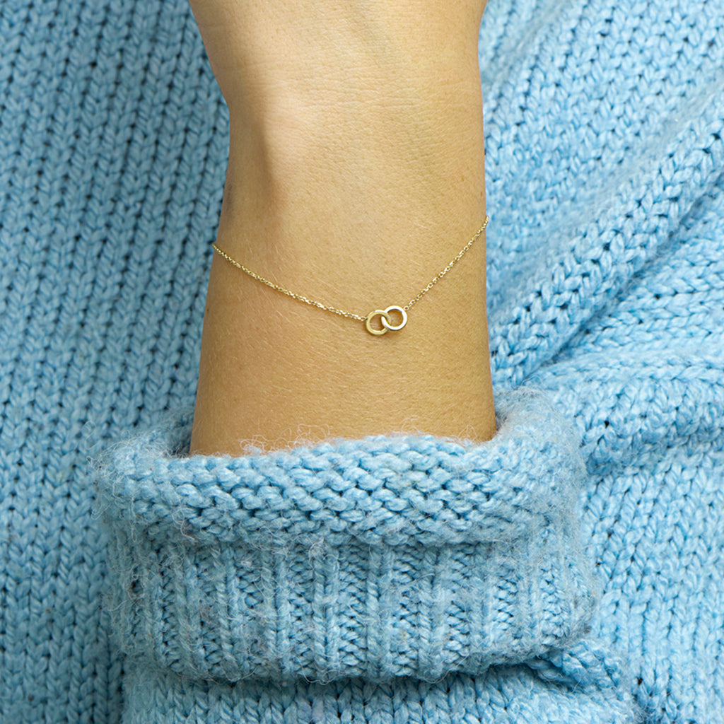 Armband rondjes 0,9 mm 16 - 18 cm 14k geelgoud