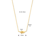 Collier veer 0,8 mm 40 - 42 - 44 cm 14k geelgoud