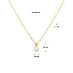 Collier parel 1,1 mm 41 - 43 - 45 cm 14k geelgoud