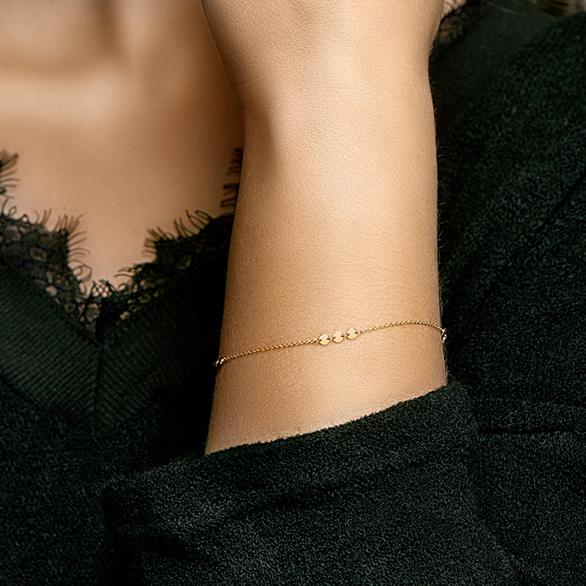 Armband rondjes 17 - 18 - 19 cm 14k geelgoud