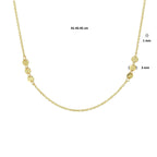 Collier rondjes 41 - 43 - 45 cm 14k geelgoud