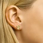 Oorknoppen surinaamse mattenklopper 14k geelgoud