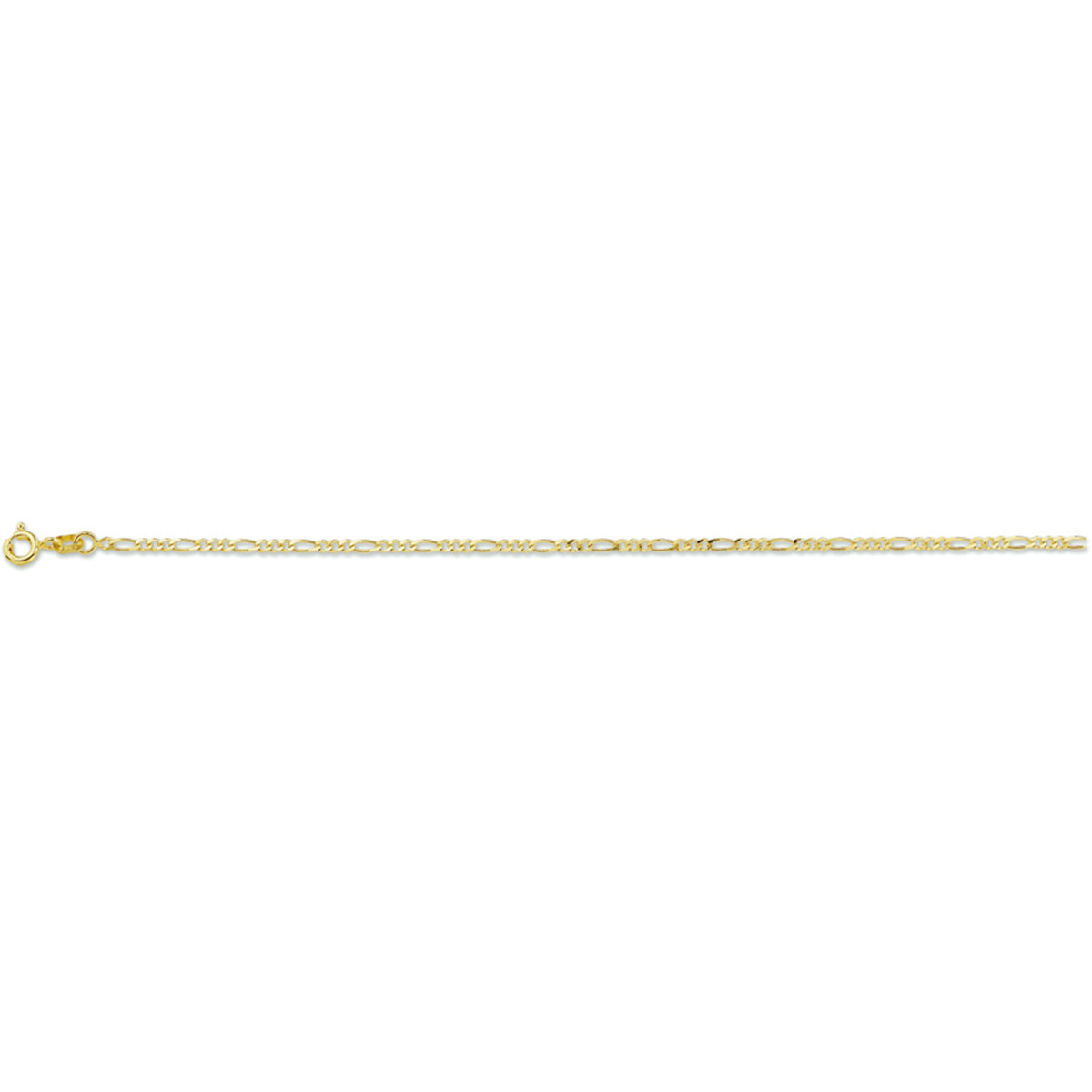 Enkelbandje figaro 1,6 mm 14k geelgoud
