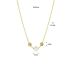 Collier parel 42 - 45 cm 14k geelgoud