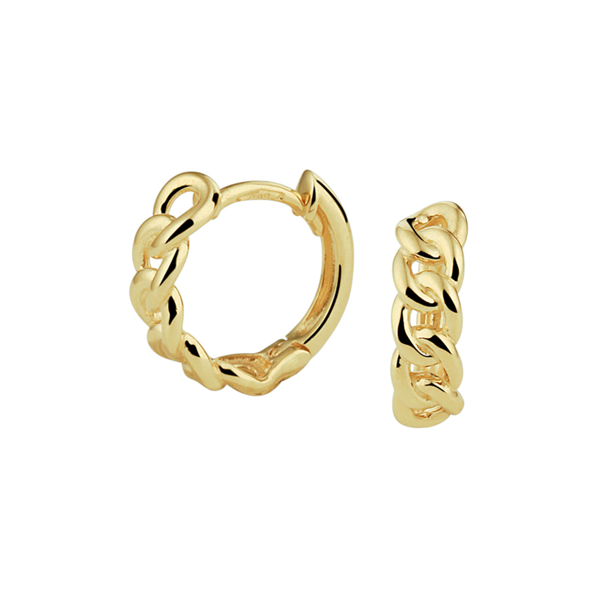 Klapoorringen 14k geelgoud