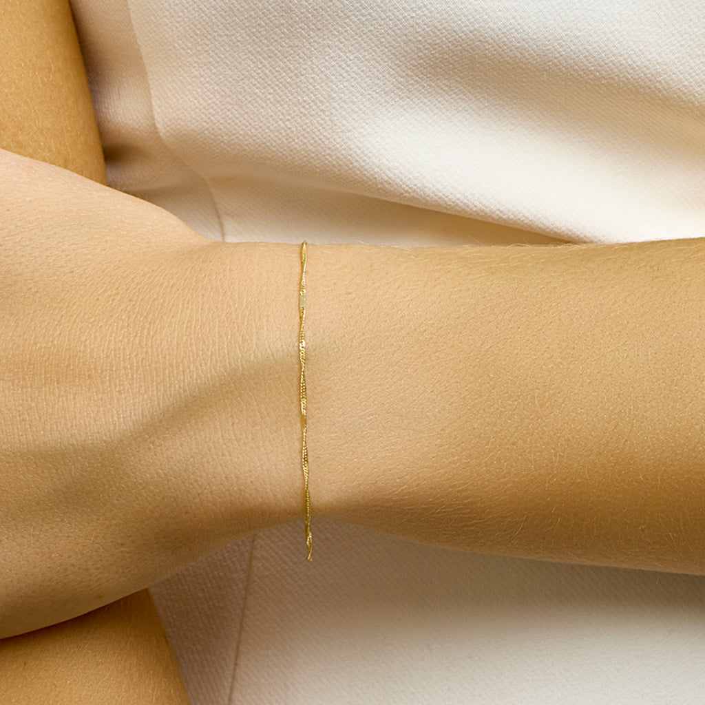 Singapore 1,1 mm 14k geelgoud