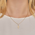 Hanger kruis 14k geelgoud