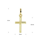 Hanger kruis 14k geelgoud