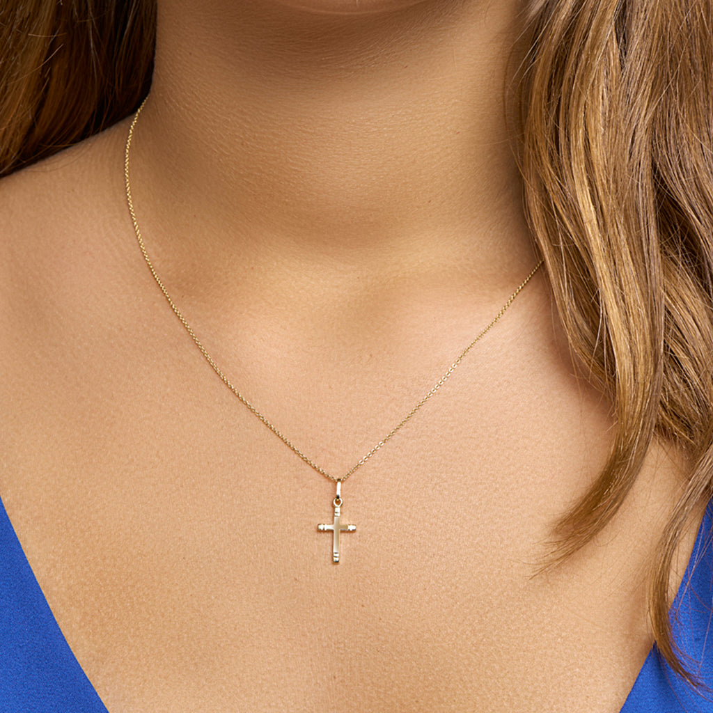 Hanger kruis 14k geelgoud
