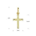 Hanger kruis 14k geelgoud