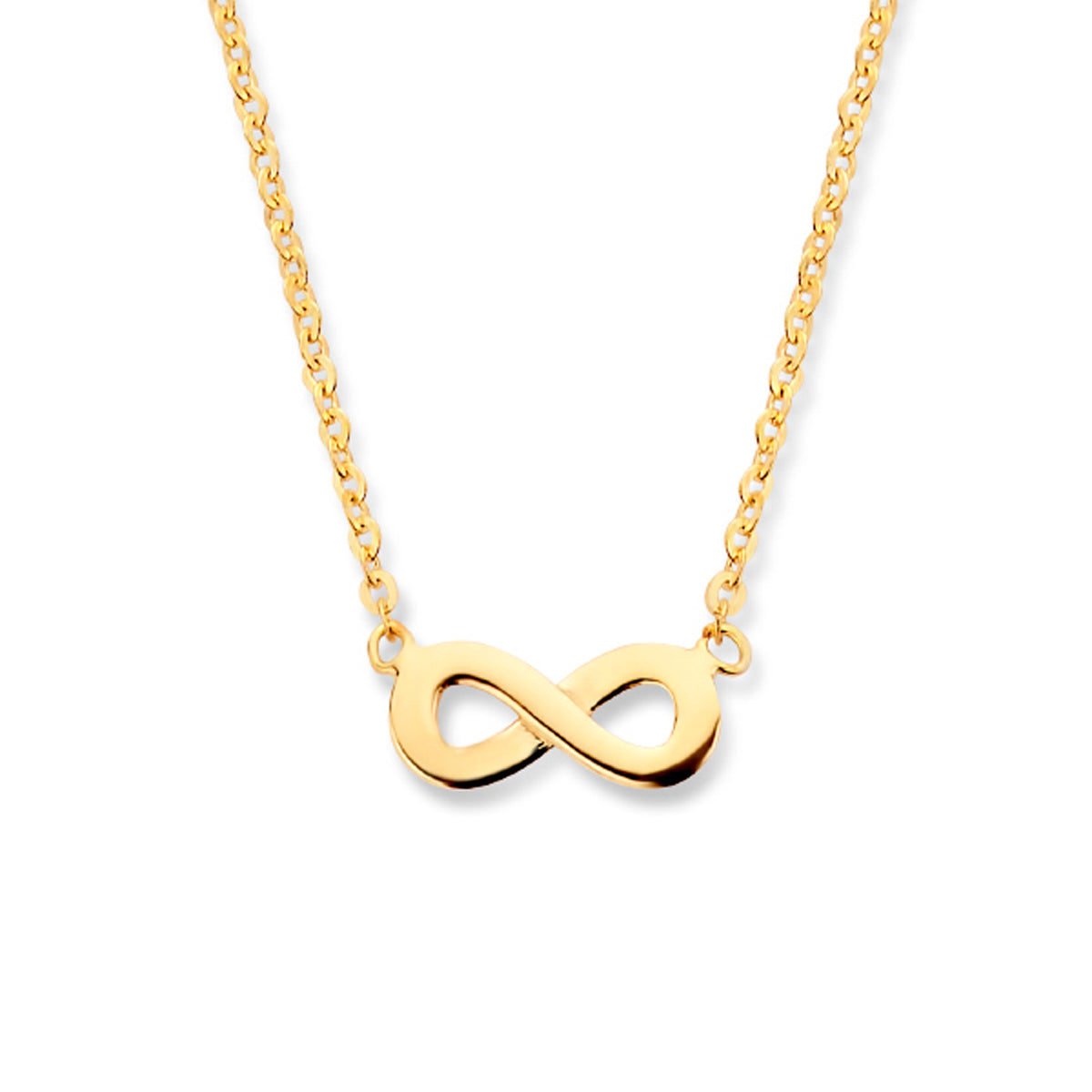 Collier infinity 41,5 - 44,5 cm 14k geelgoud