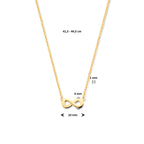 Collier infinity 41,5 - 44,5 cm 14k geelgoud