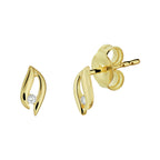 Oorknoppen diamant 0.02ct (2x0.01ct) h si 14k geelgoud