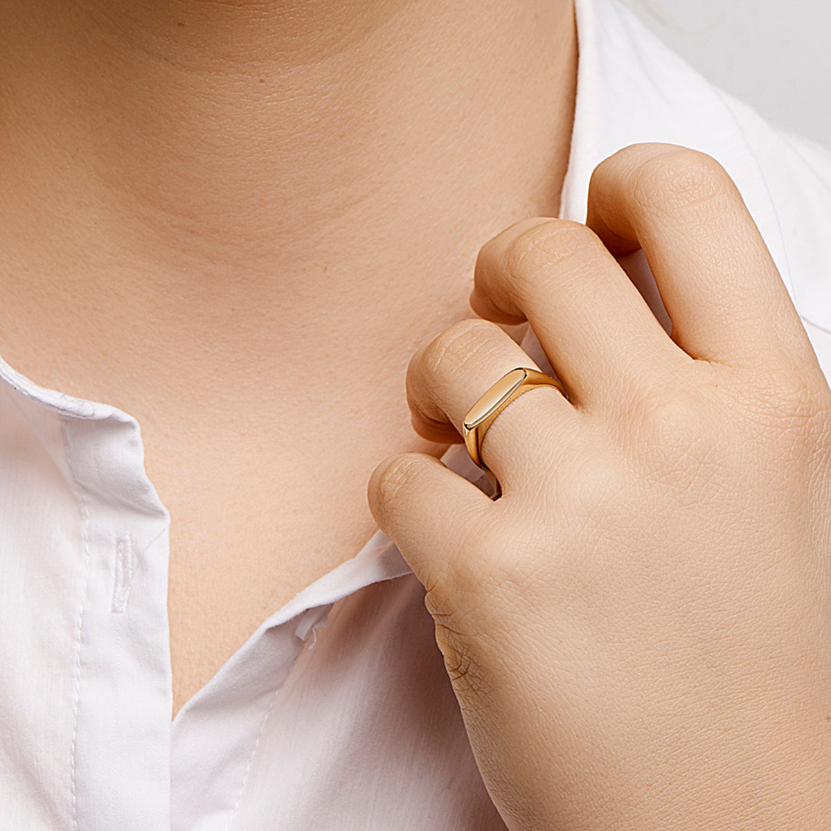 Graveerring 14k geelgoud