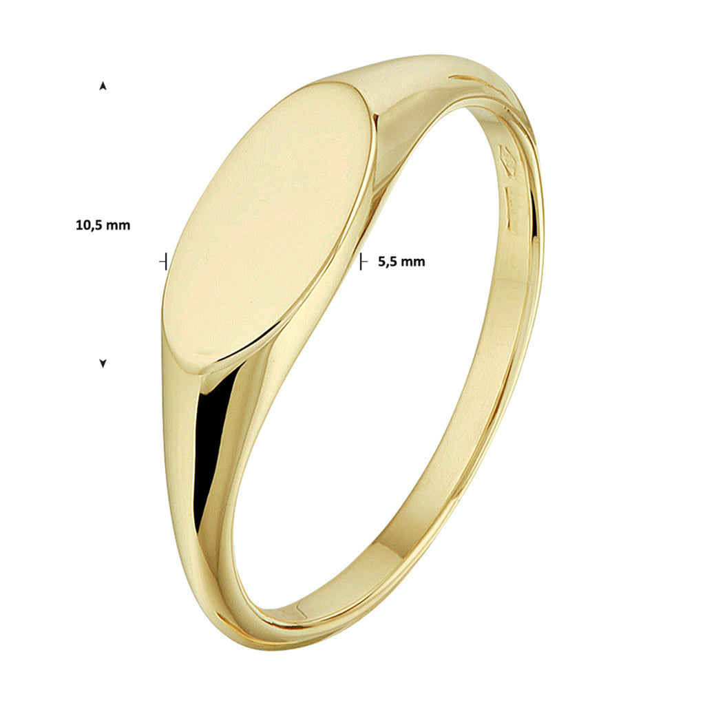 Graveerring 14k geelgoud