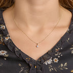 Hanger zirkonia 14k geelgoud