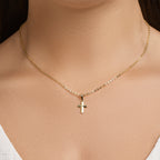 Hanger kruis 14k geelgoud